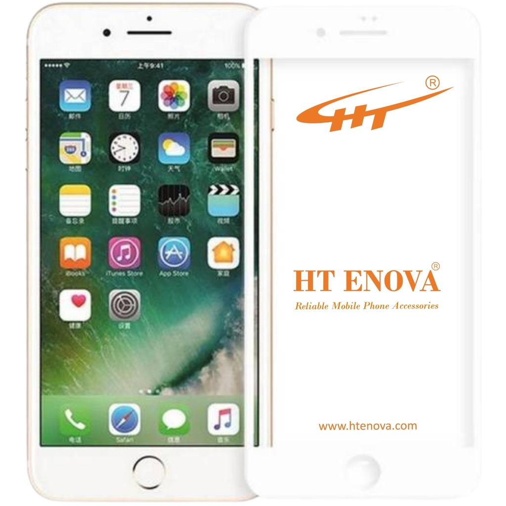 [PL6iP7G-4-1] iPhone 7 Color Glass HT ENOVA (WHITE)