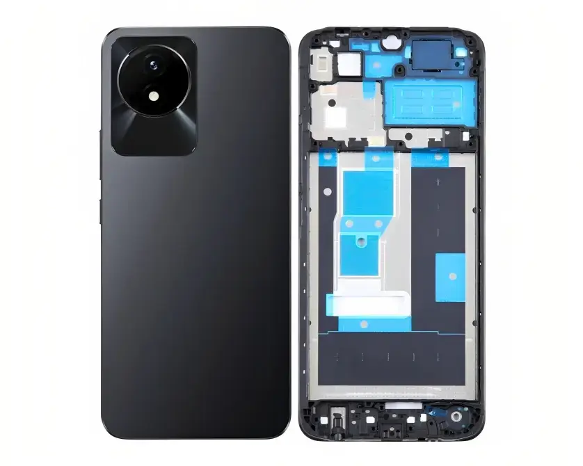 [HS6ViY02-3-2] Vivo Y(02) Complete Housing (2 in 1) (BLACK)