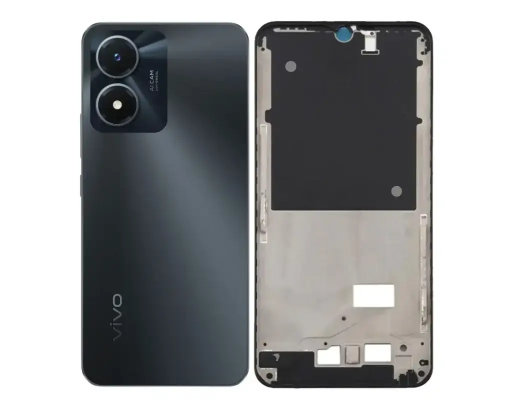 [HS6ViY02S-3-2] Vivo Y(02)S Complete Housing (3 in 1) (BLACK)